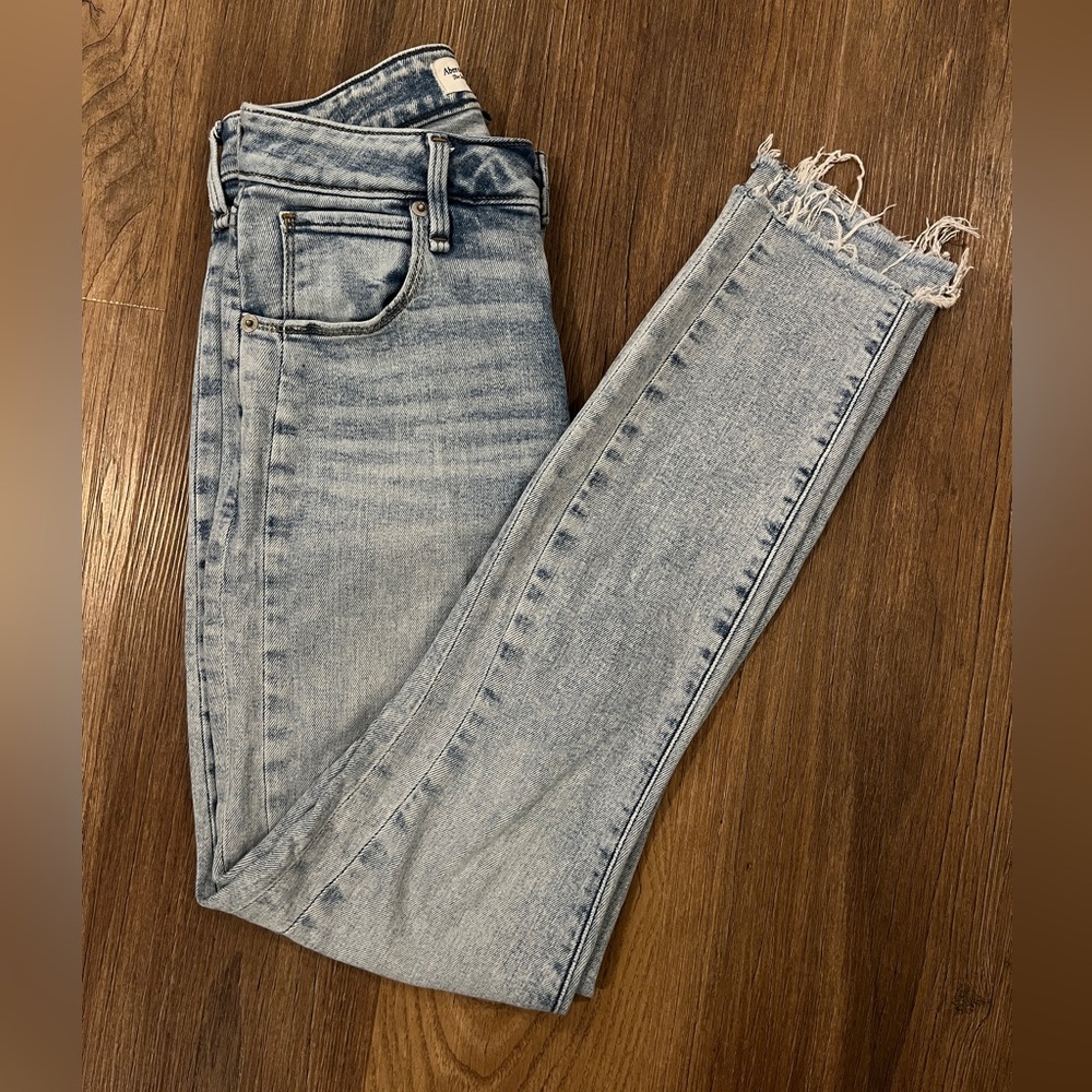 Abercrombie Curve Love High Rise Super Skinny Ankle Jeans 25